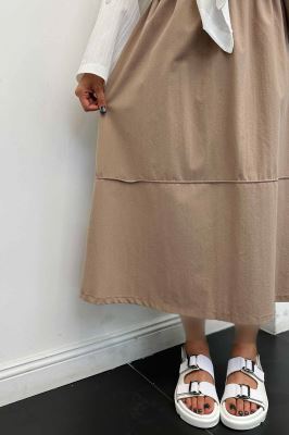 دامن لینن خط دار رامان