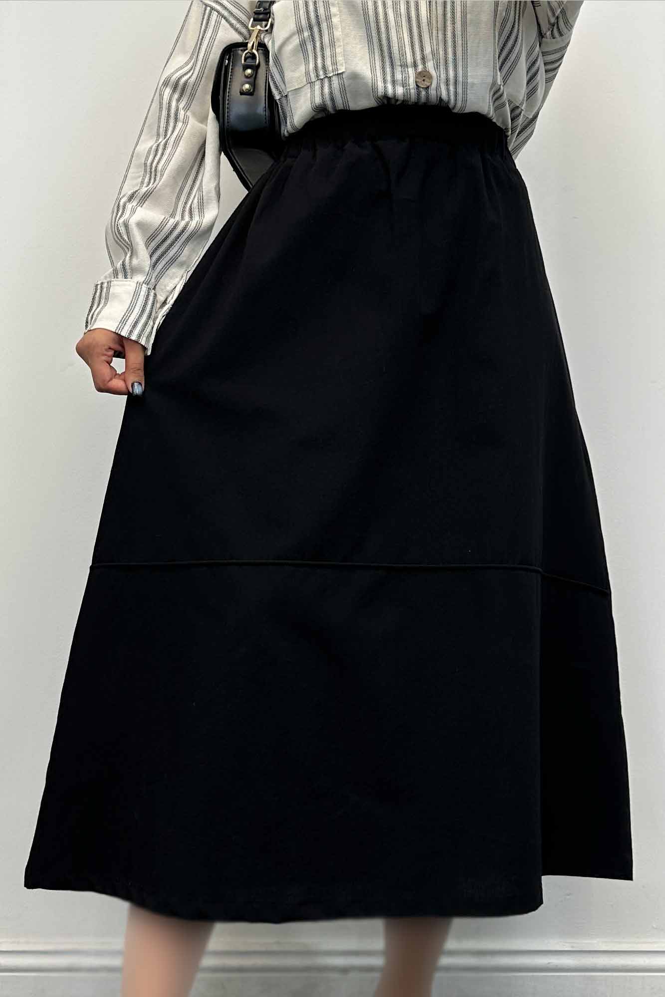 دامن لینن خط دار رامان