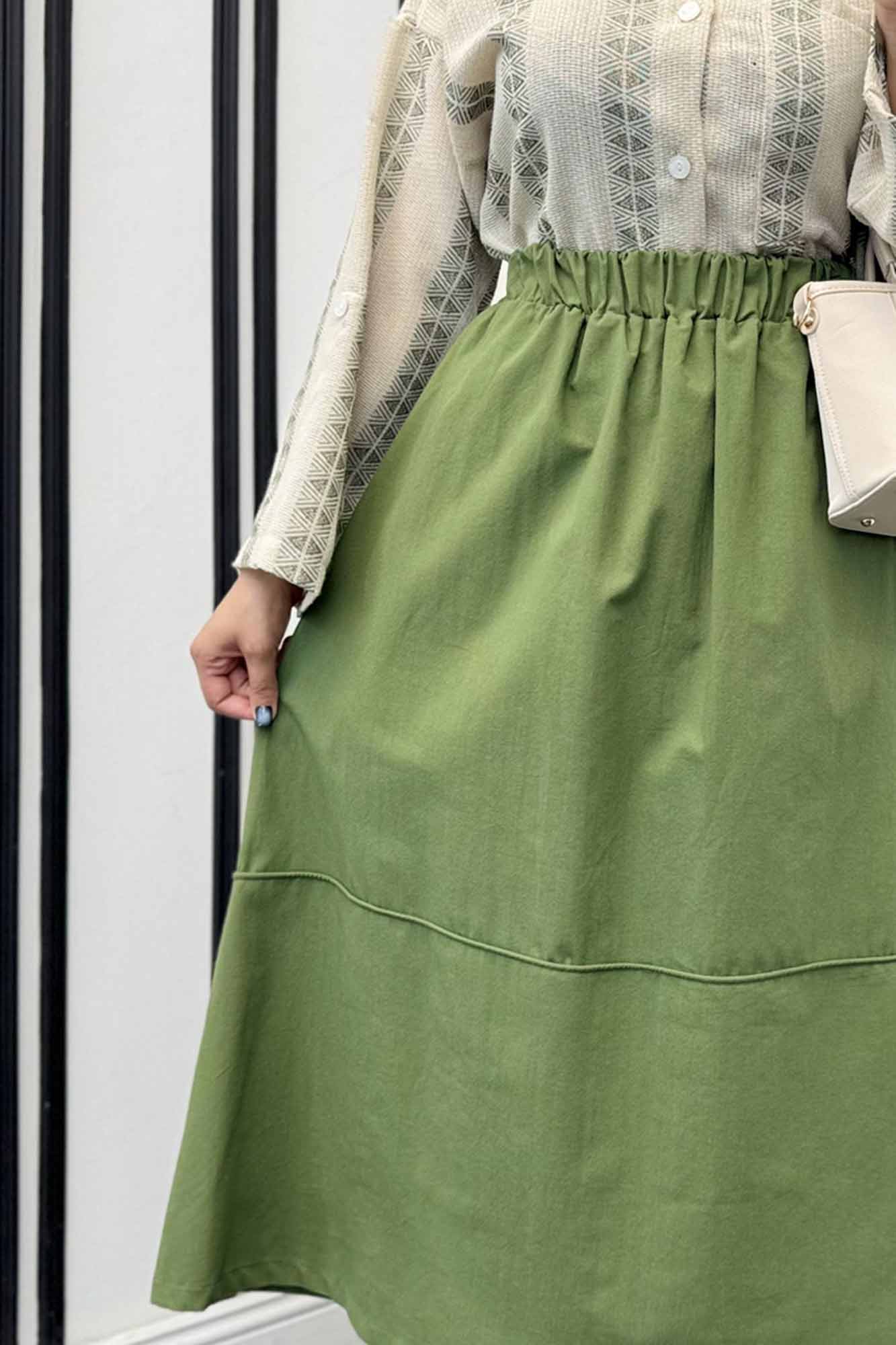 دامن لینن خط دار رامان