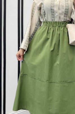 دامن لینن خط دار رامان