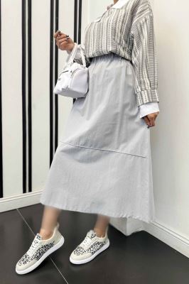 دامن لینن خط دار رامان