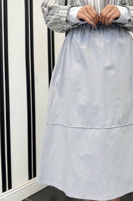 دامن لینن خط دار رامان