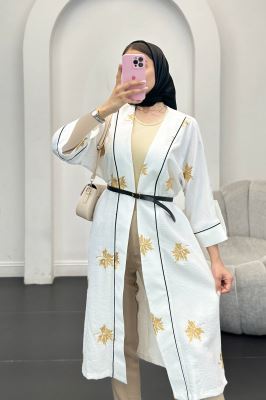 مانتو بلند گلدوزی ساتیار