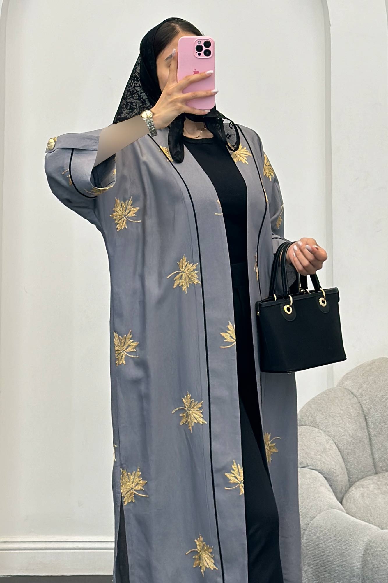 مانتو بلند گلدوزی ساتیار