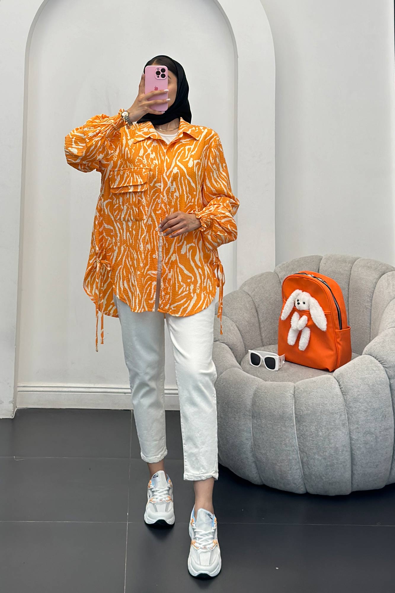 شومیز کاملس آستین شیپوری