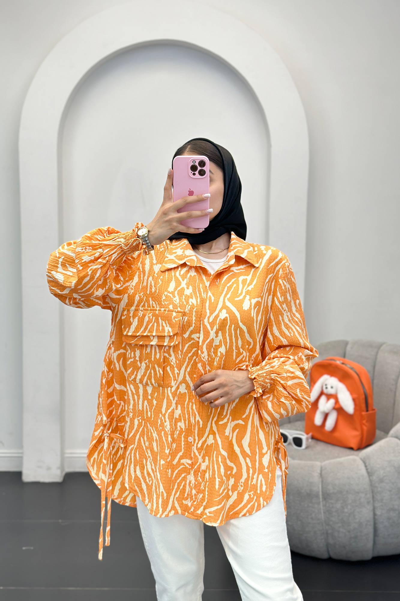 شومیز کاملس آستین شیپوری