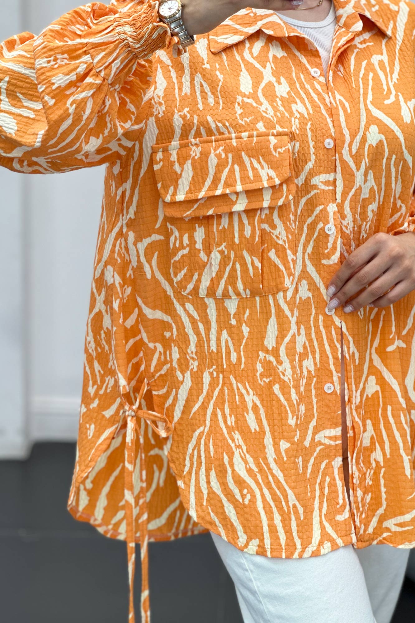 شومیز کاملس آستین شیپوری