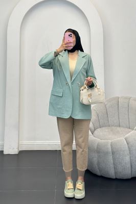 مانتو لینن سه جیب بیانسه