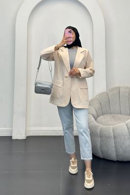 مانتو لینن سه جیب بیانسه