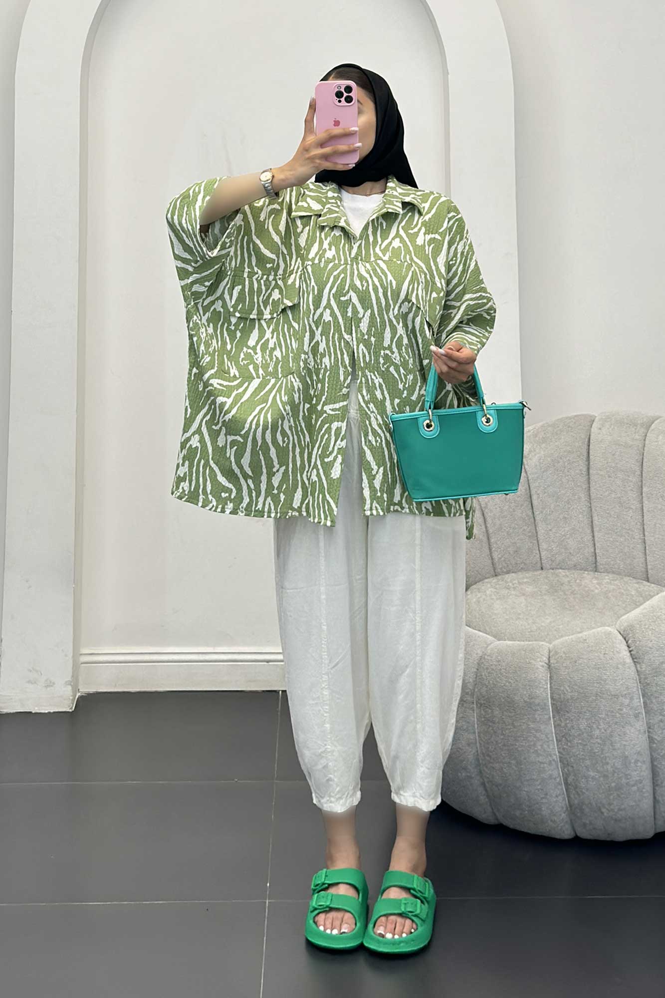 شومیز کیمونو دو جیب کاملس