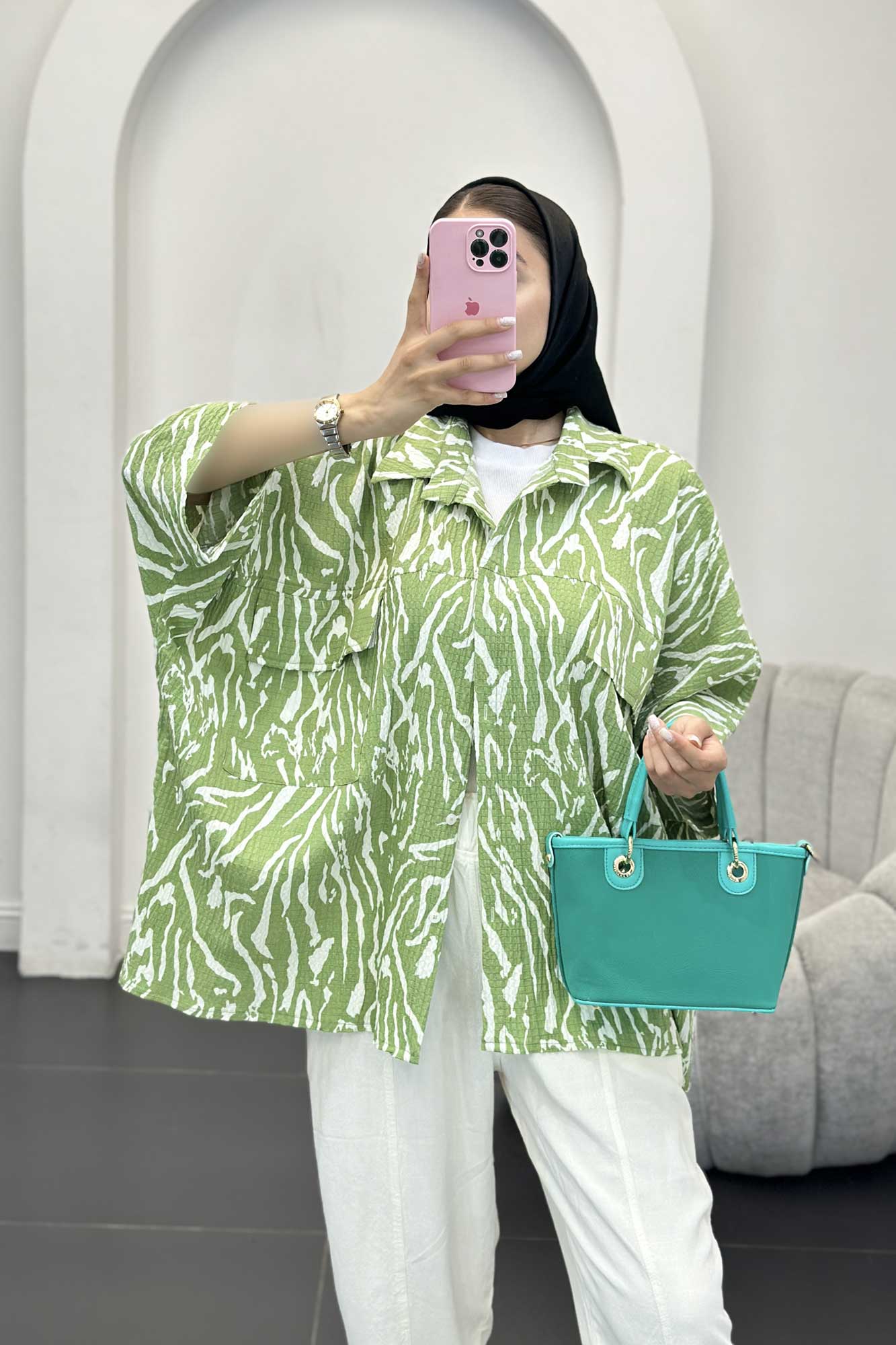 شومیز کیمونو دو جیب کاملس