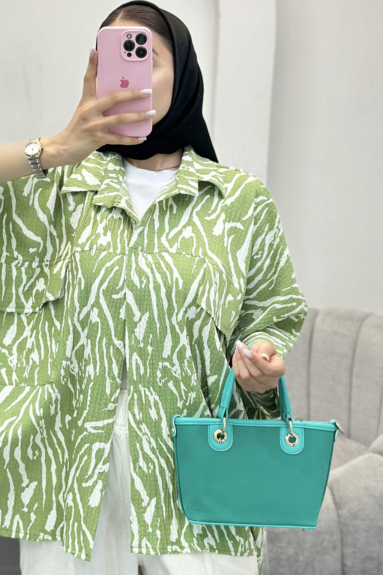 شومیز کیمونو دو جیب کاملس