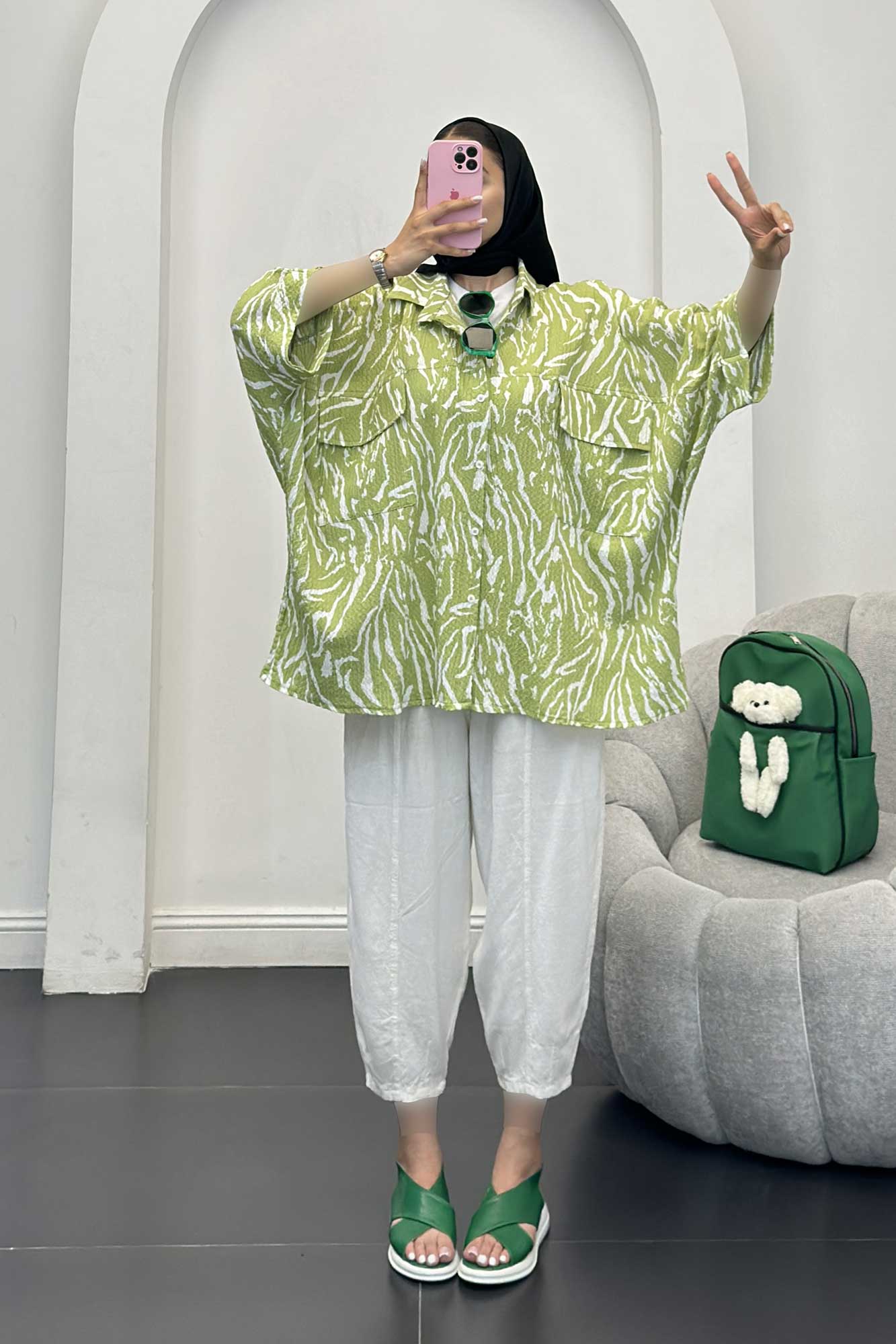 شومیز کیمونو دو جیب کاملس