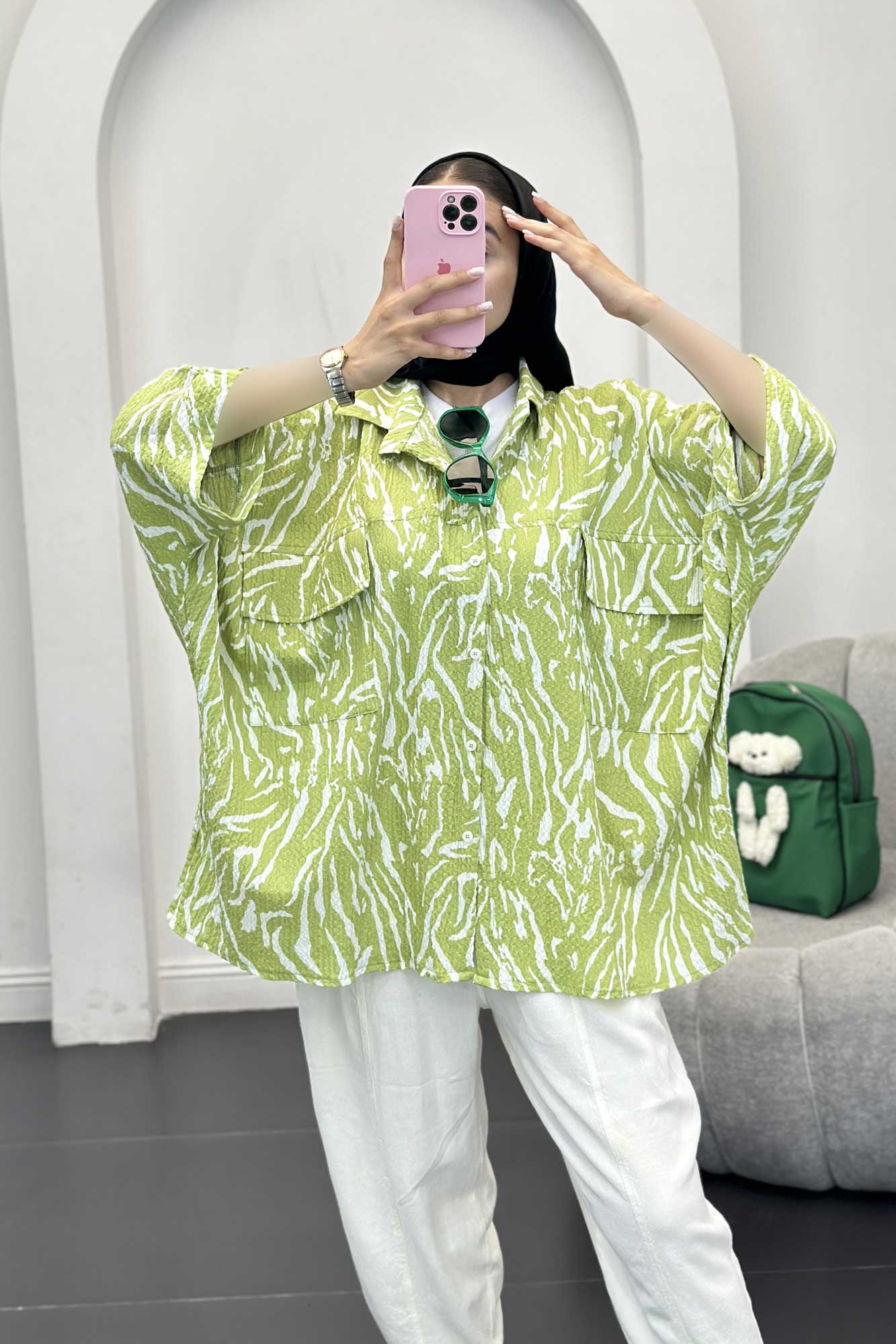 شومیز کیمونو دو جیب کاملس