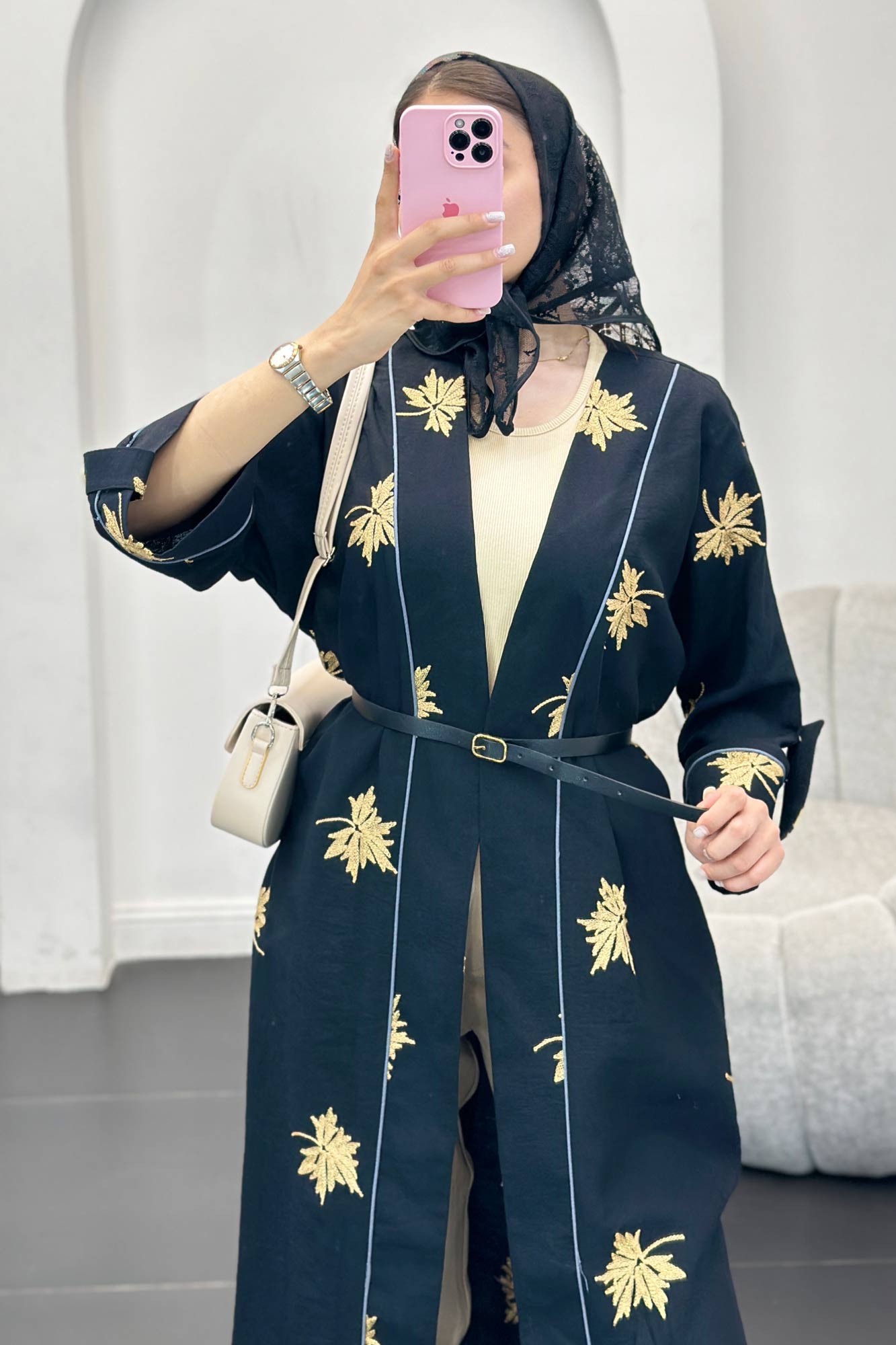 مانتو بلند گلدوزی ساتیار