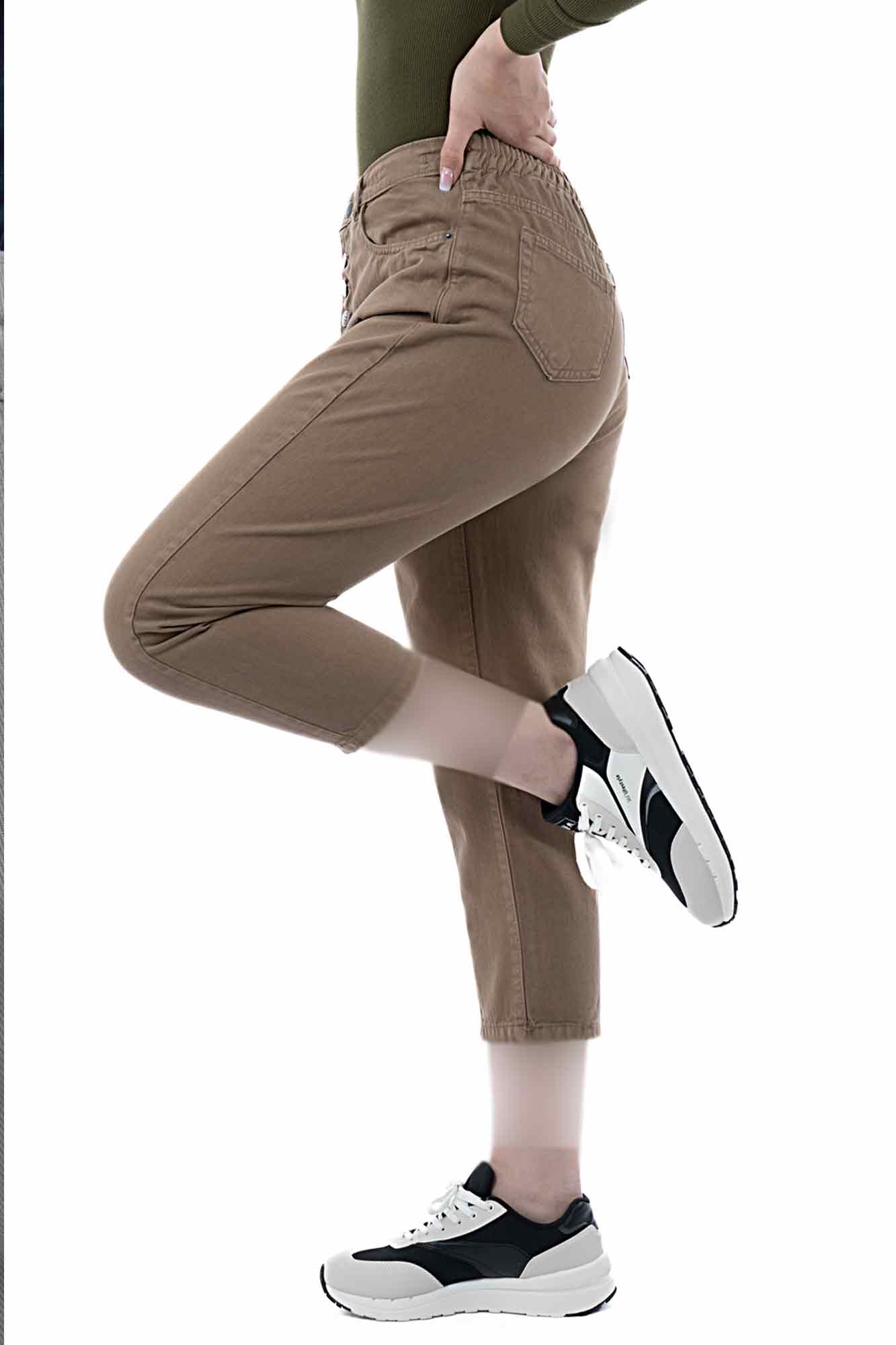 شلوار مام کتان پشت کش 0002068 / 30005573