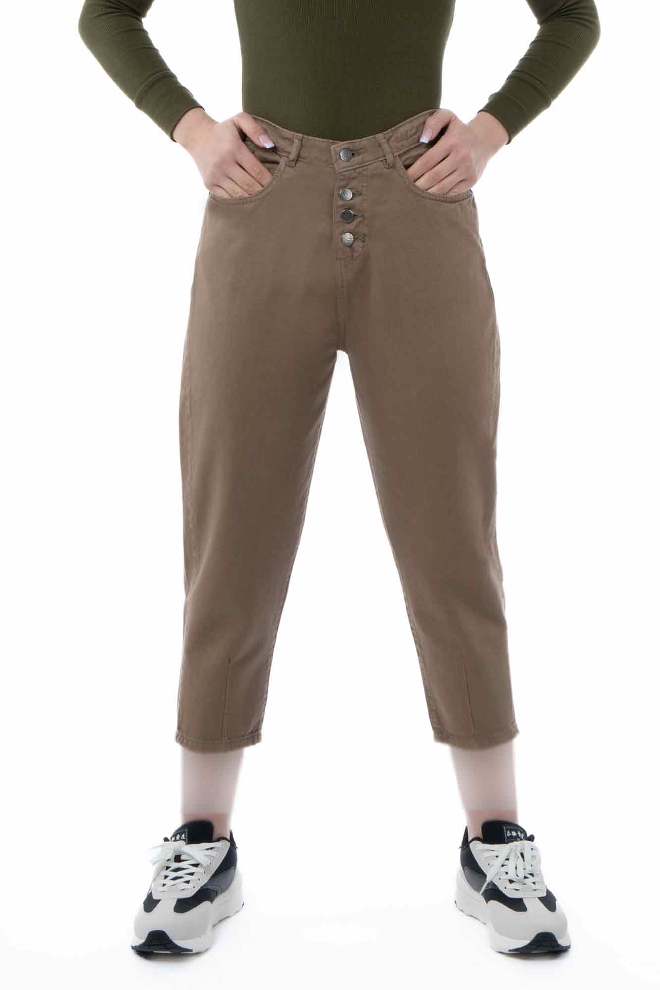 شلوار مام کتان پشت کش 0002068 / 30005573