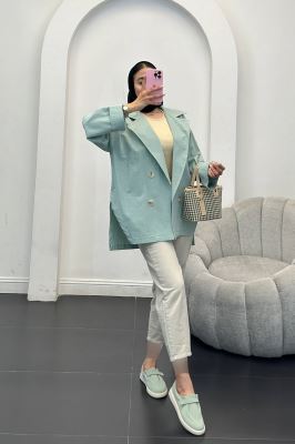 کت لینن آستین پاکتی بغل چاکدار نهال