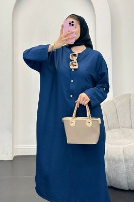 مانتو کفتان بابوس تک جیب بغل چاکدار