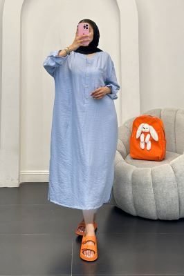 مانتو کفتان بابوس تک جیب بغل چاکدار