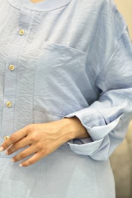 مانتو کفتان بابوس تک جیب بغل چاکدار