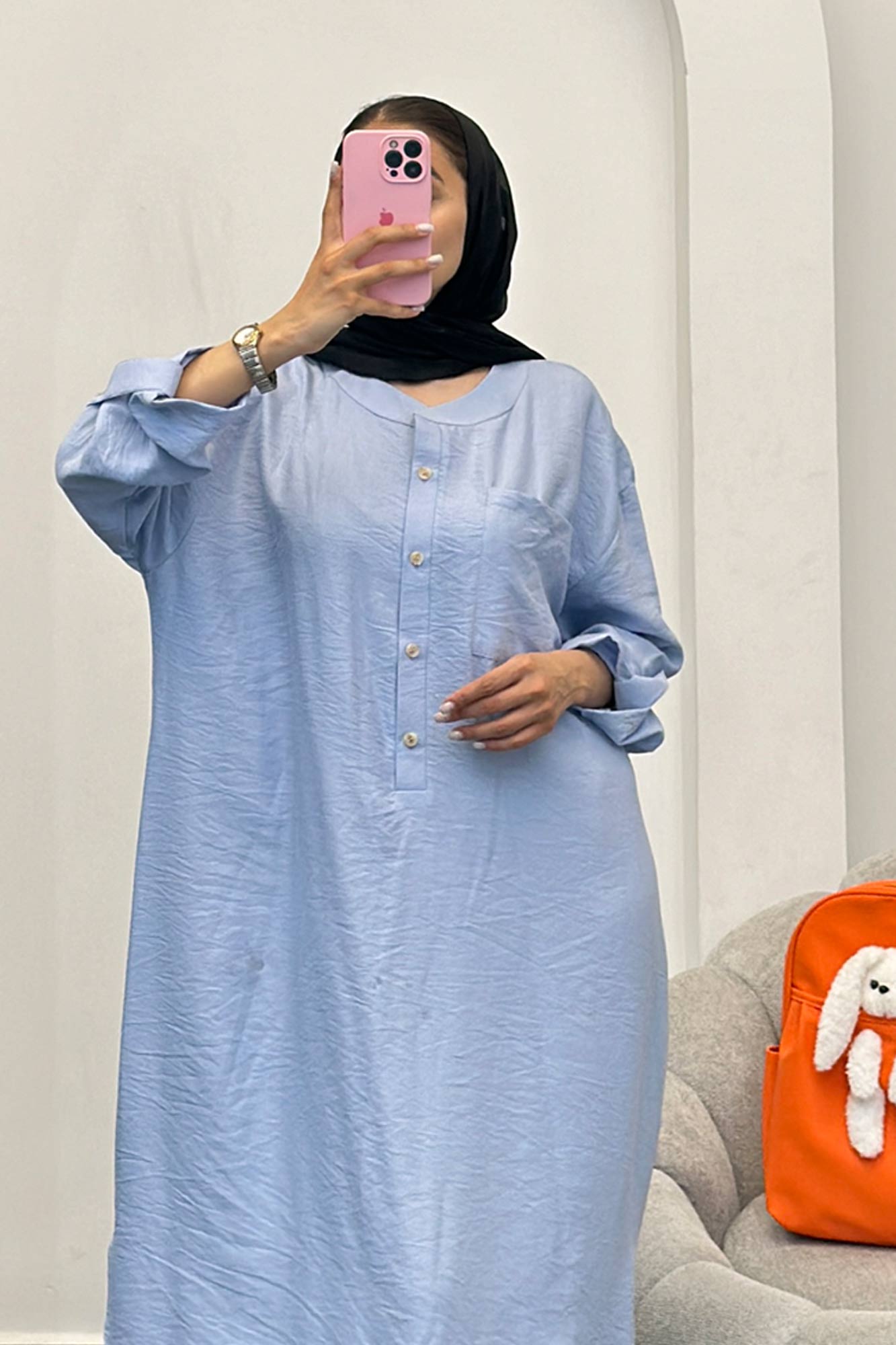 مانتو کفتان بابوس تک جیب بغل چاکدار