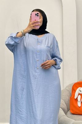 مانتو کفتان بابوس تک جیب بغل چاکدار