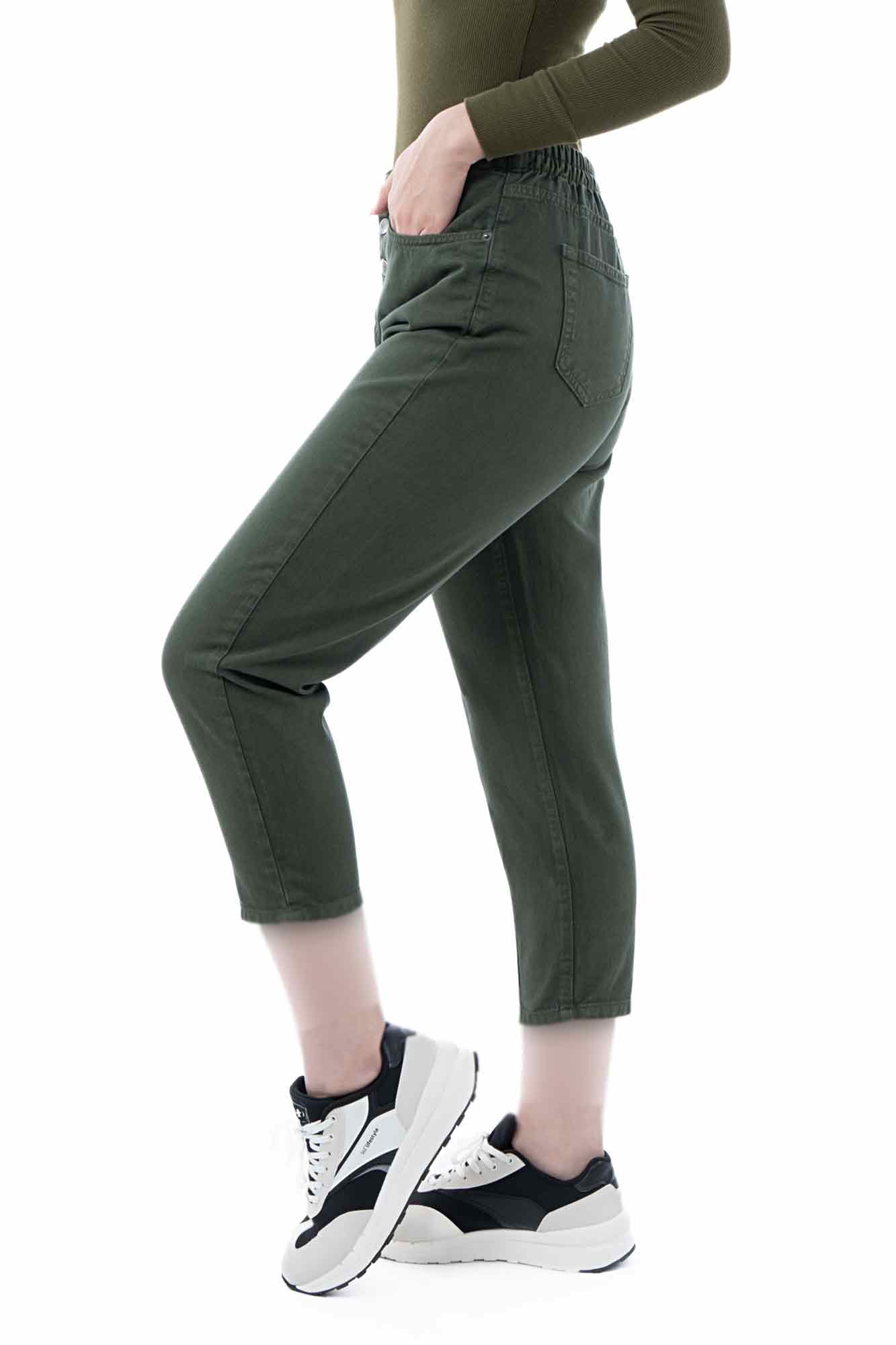 شلوار کتان مام استایل سایز بزرگ 9001126