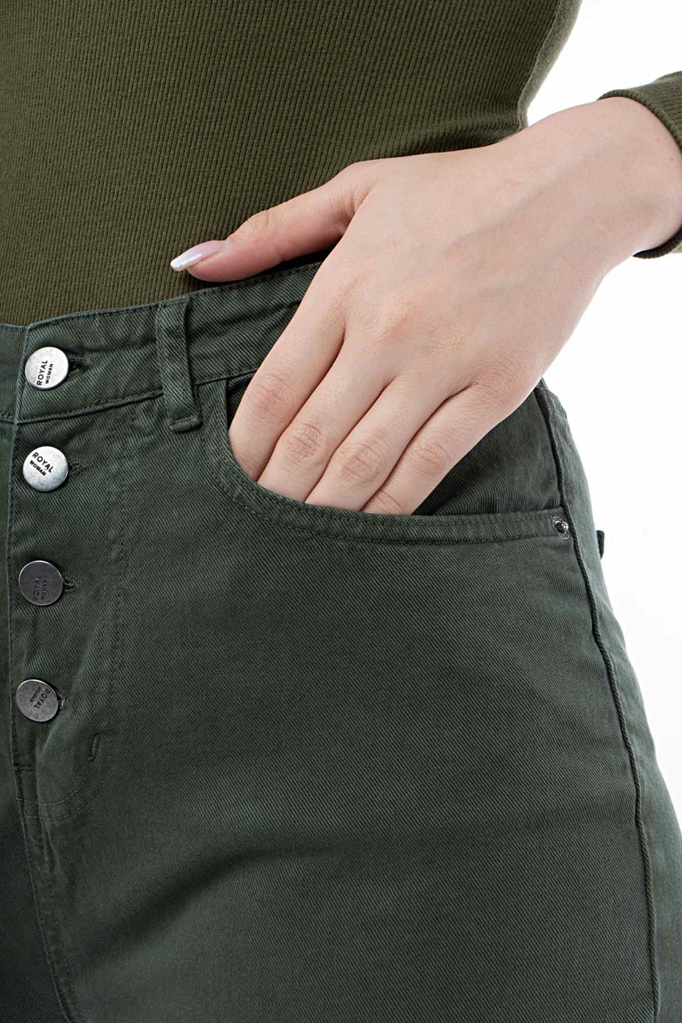 شلوار کتان مام استایل سایز بزرگ 9001126