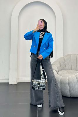 کت کراپ مازراتی آستین پف حانیه