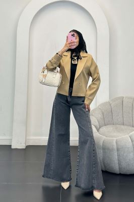 کت کراپ مازراتی آستین پف حانیه