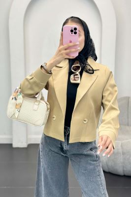 کت کراپ مازراتی آستین پف حانیه