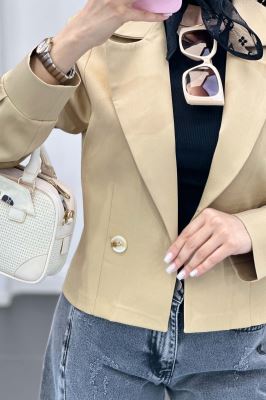 کت کراپ مازراتی آستین پف حانیه