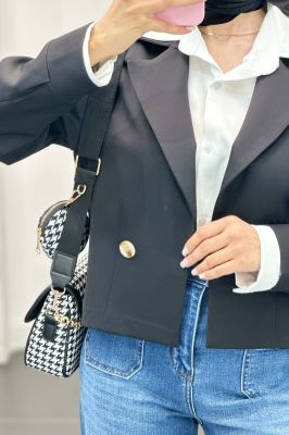 کت کراپ مازراتی آستین پف حانیه