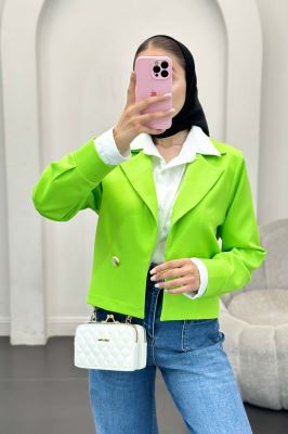 کت کراپ مازراتی آستین پف حانیه