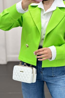 کت کراپ مازراتی آستین پف حانیه