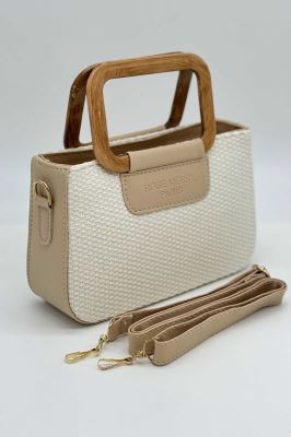 کیف دسته چوبی مینی کنف  1462