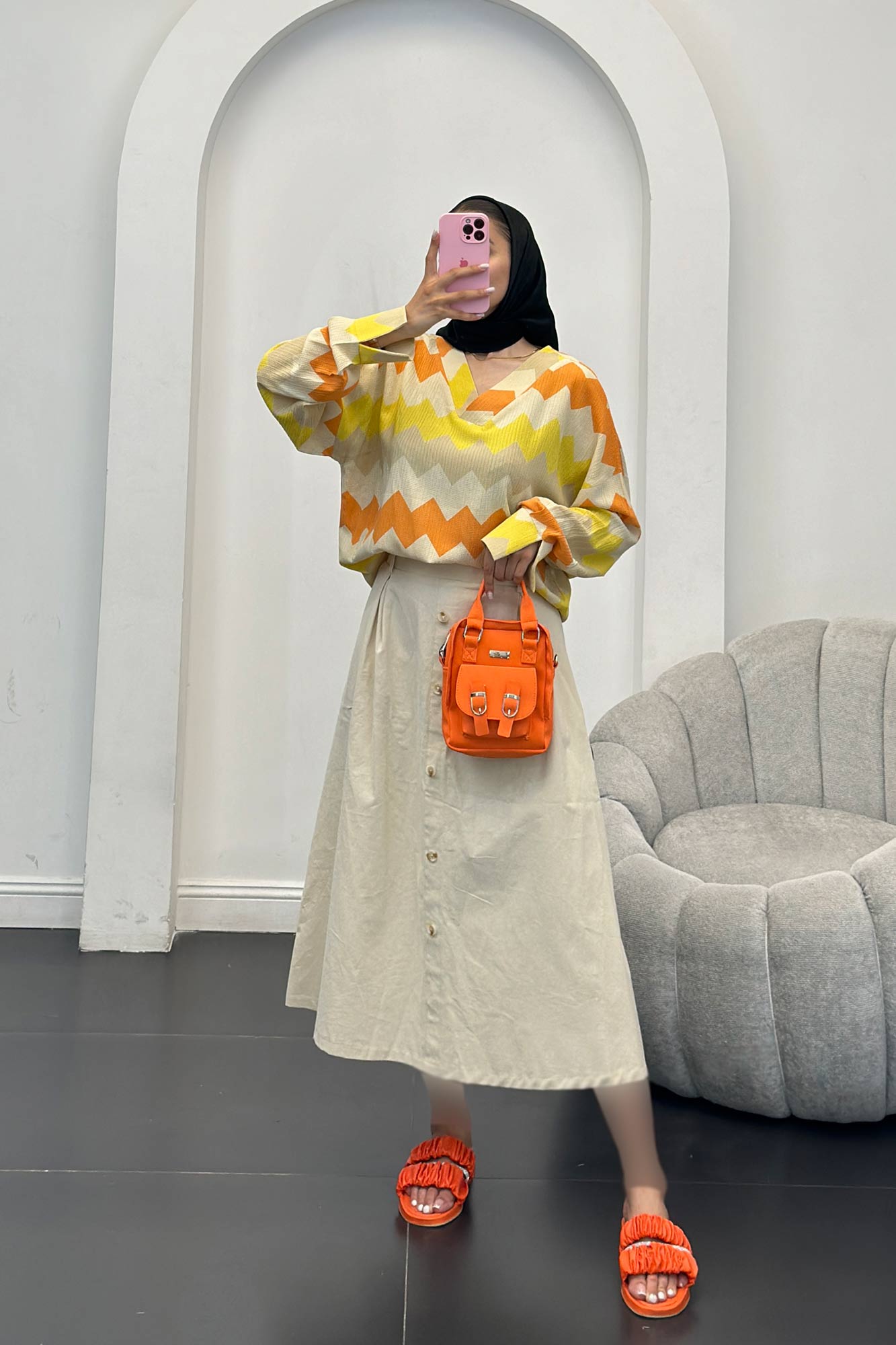 شومیز کراش جناقی یقه هفت