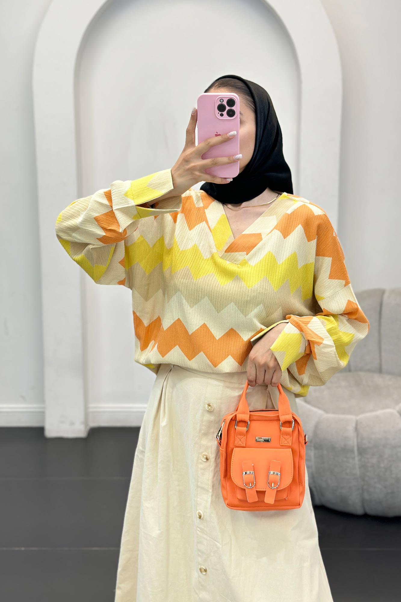 شومیز کراش جناقی یقه هفت