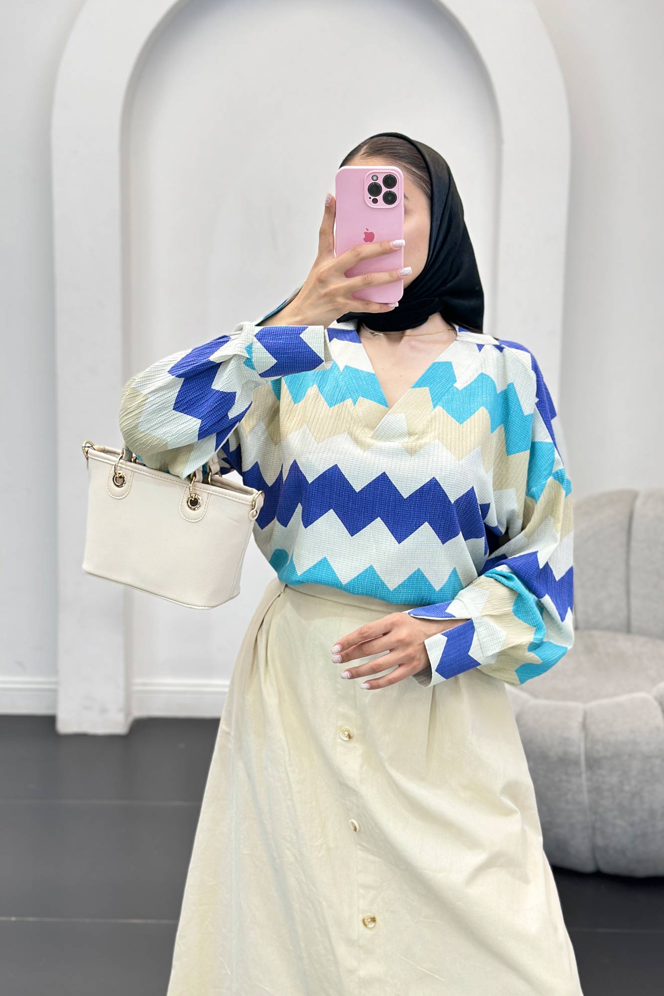 شومیز کراش جناقی یقه هفت