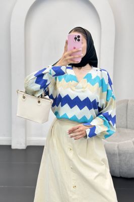 شومیز کراش جناقی یقه هفت