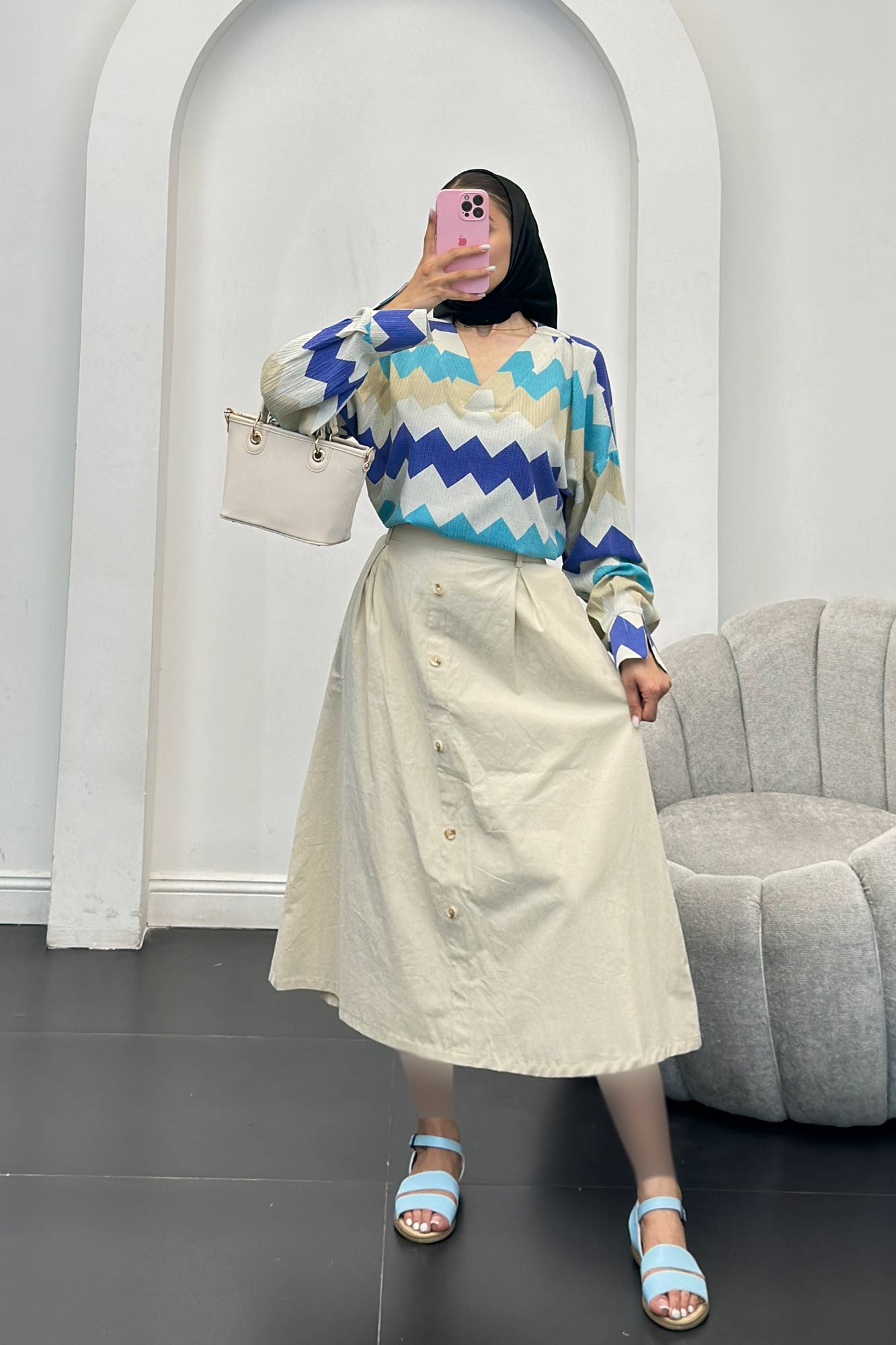 شومیز کراش جناقی یقه هفت