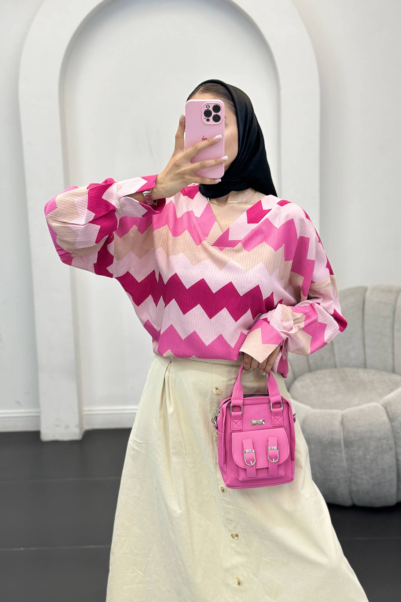 شومیز کراش جناقی یقه هفت