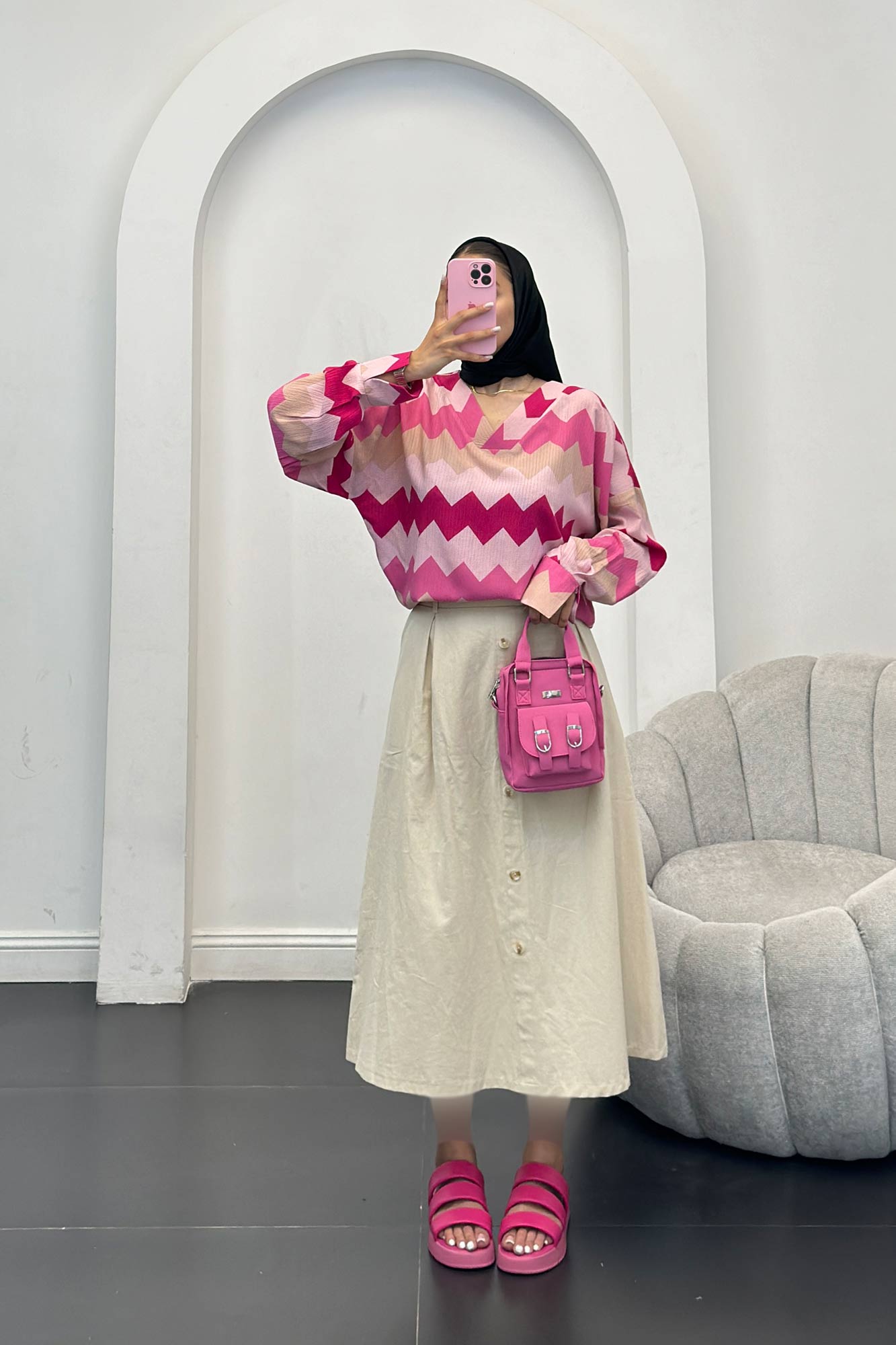 شومیز کراش جناقی یقه هفت