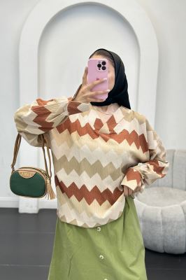 شومیز کراش جناقی یقه هفت