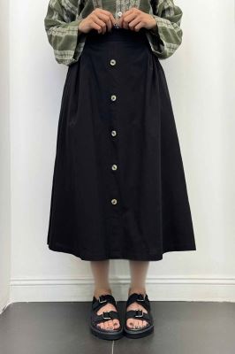 دامن لینن بلند جلو پیله تمام دکمه