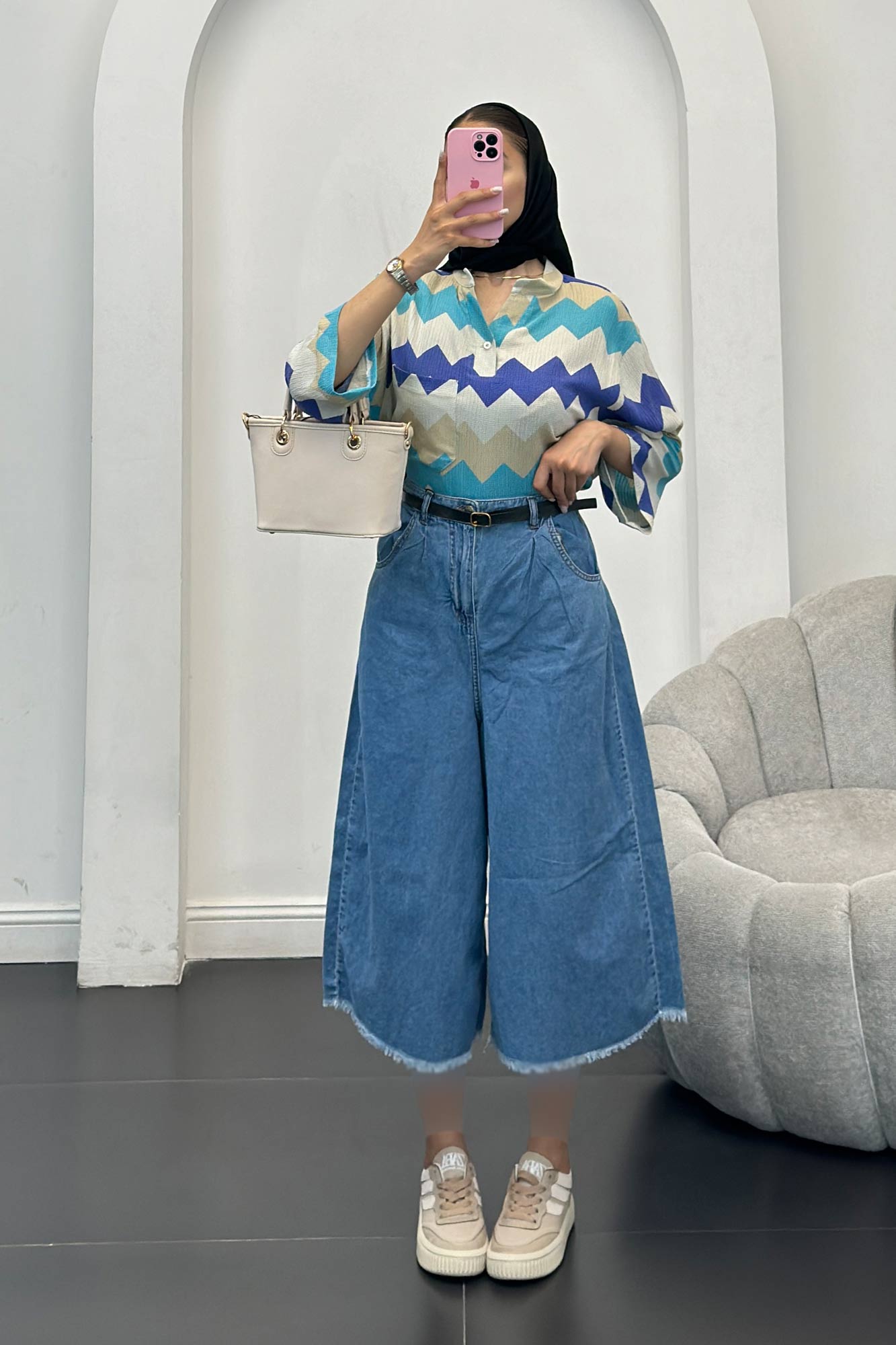 بلوز کراش جناقی تک جیب