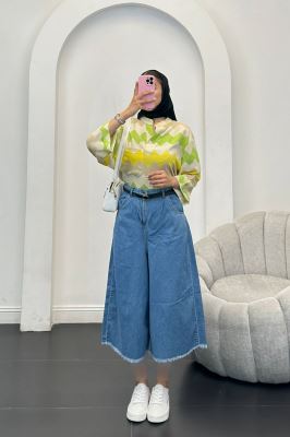 بلوز کراش جناقی تک جیب