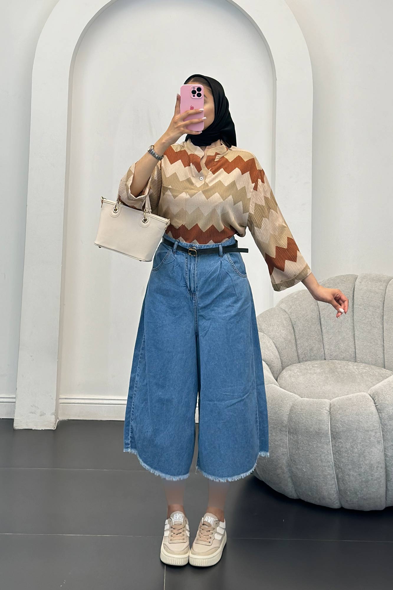 بلوز کراش جناقی تک جیب