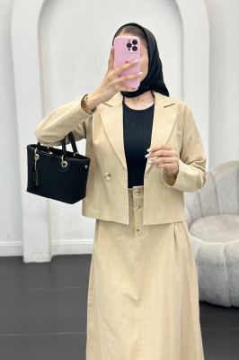 ست کت و دامن لینن لاوین